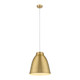 Brushed Brass Pendant 60W E27 400mm Brushed Brass Pendant 60W E27 400mm